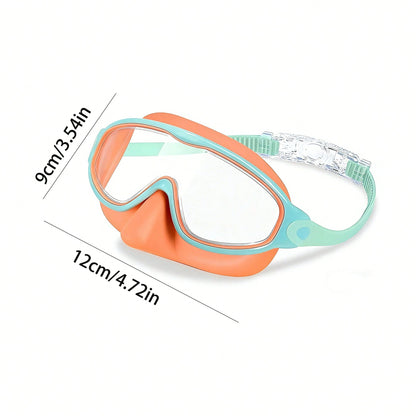 2pcs Kids Swimming Goggles With Nose Clip, UV Protection Anti-Fog Swim Goggles For Boys Girls Youth Toddlers Ages 3-12, Back To School