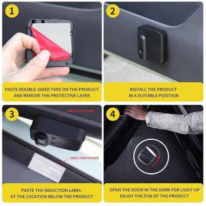2Pcs LED Car Door Welcome Light,HD Projector Lamp For Most Vehicles,Car Accessories