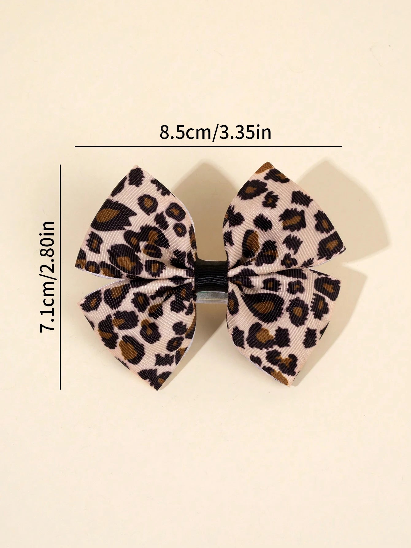 2pcs Leopard Print Hair Clips, Fashionable Leopard Alligator Clips, Exquisite Satin Ribbon Bow Hair Clips, Suitable For Girls Holiday Party Headwear, Kids Baby Hair Accessories
