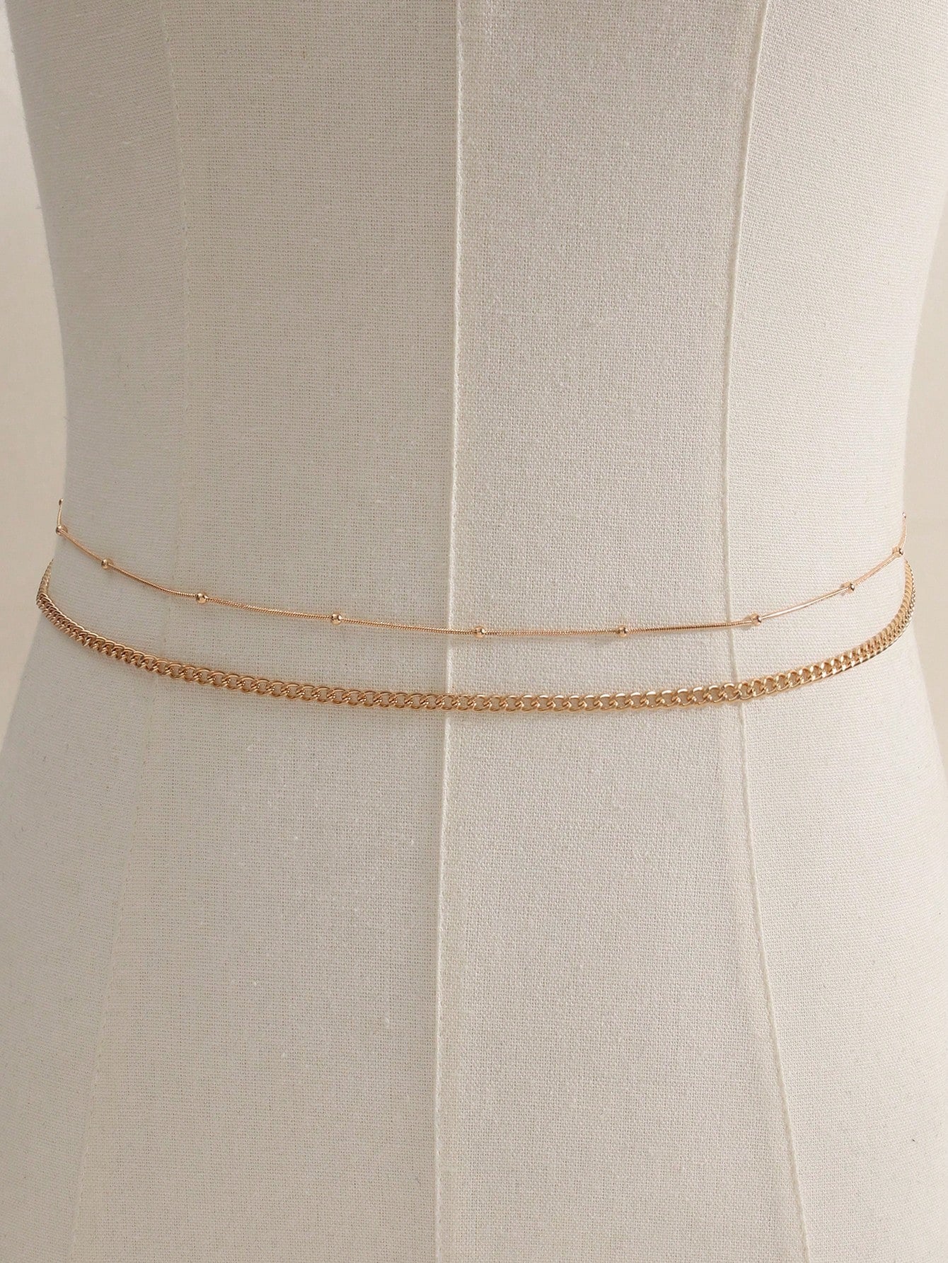 2pcs Minimalist Sexy Metal Chain Double Layer Waist Chain For Women, Beach Bikini Body Chain Halloween Summer, School Fall, Autumn, Halloween
