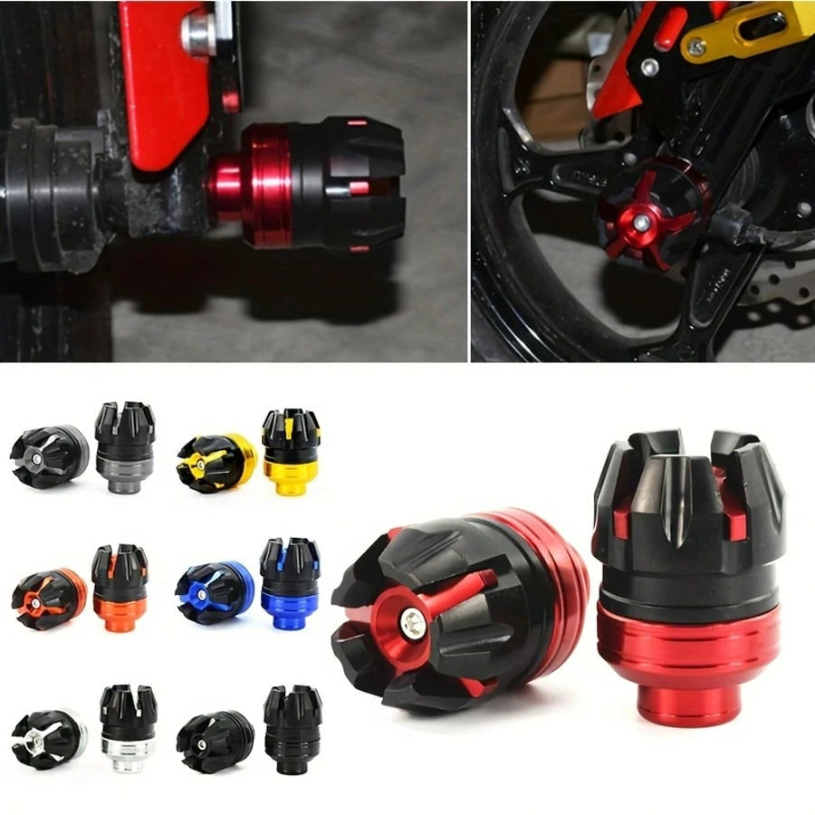 2pcs Motorcycle Frame Slider Crash Protector, Designed For Motorcycle Anti-Fall Bumper, Universal Motorcycle Electric Bike Front Fork Protective Cup Slider Pad Anti-Fall Guard Plate, Suitable For Off