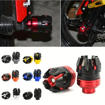 2pcs Motorcycle Frame Slider Crash Protector, Designed For Motorcycle Anti-Fall Bumper, Universal Motorcycle Electric Bike Front Fork Protective Cup Slider Pad Anti-Fall Guard Plate, Suitable For Off