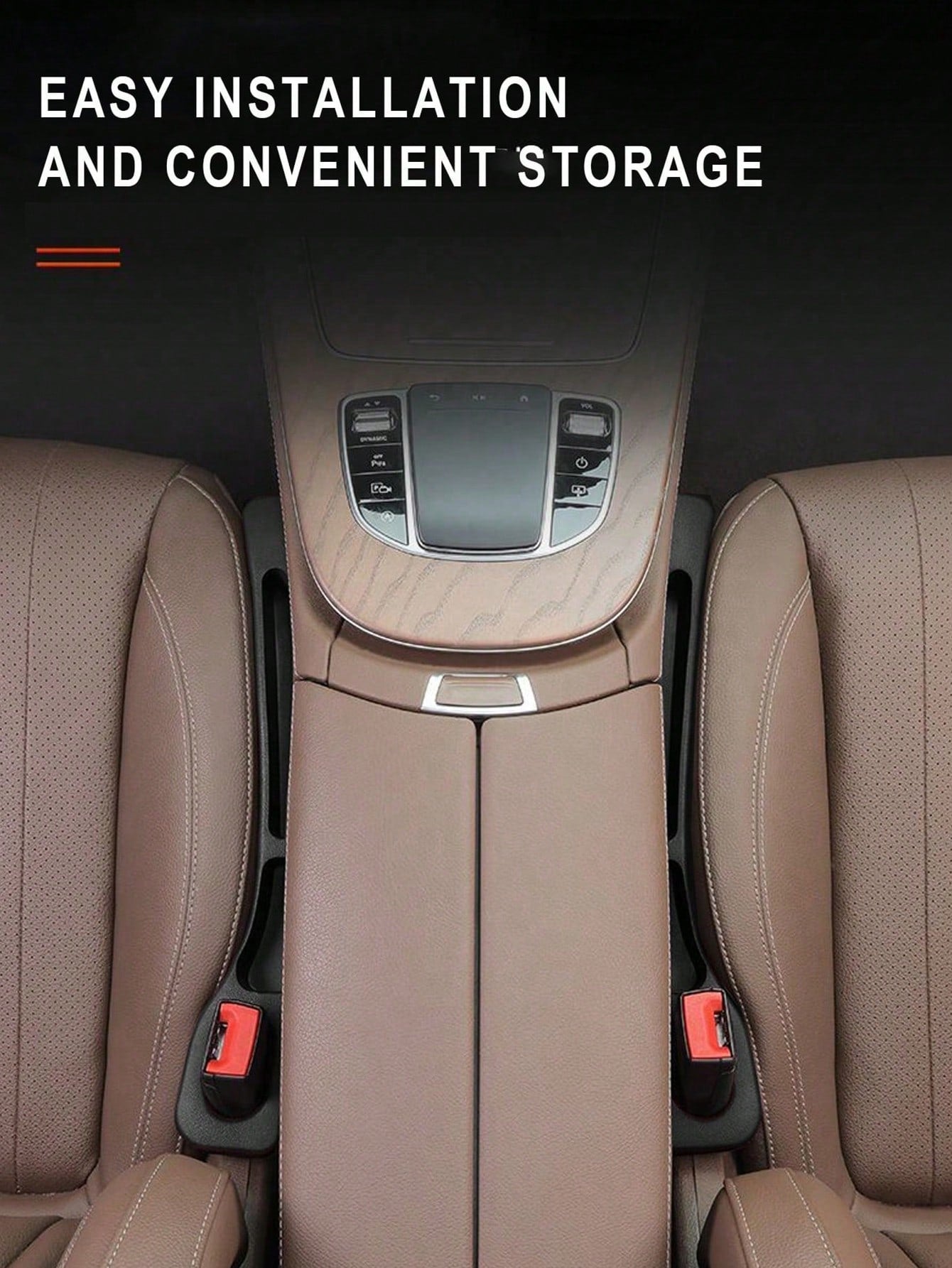 2pcs New Black Car Seat Gap Filler Crevice Organizer Storage Accessories