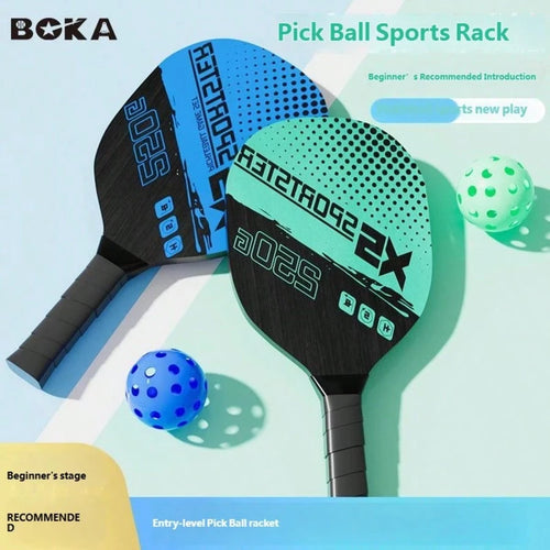 2pcs Pickleball Paddle Set, Includes 4 Pickleballs And Portable Storage Bag, Lightweight Fiberglass Paddles, Comfortable Grip, Suitable For Beginners And Adults Indoor/Outdoor Sports Training Complete