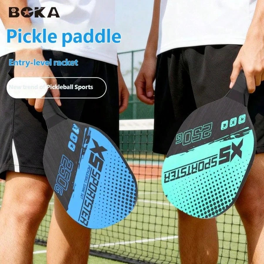 2pcs Pickleball Paddle Set, Includes 4 Pickleballs And Portable Storage Bag, Lightweight Fiberglass Paddles, Comfortable Grip, Suitable For Beginners And Adults Indoor/Outdoor Sports Training Complete