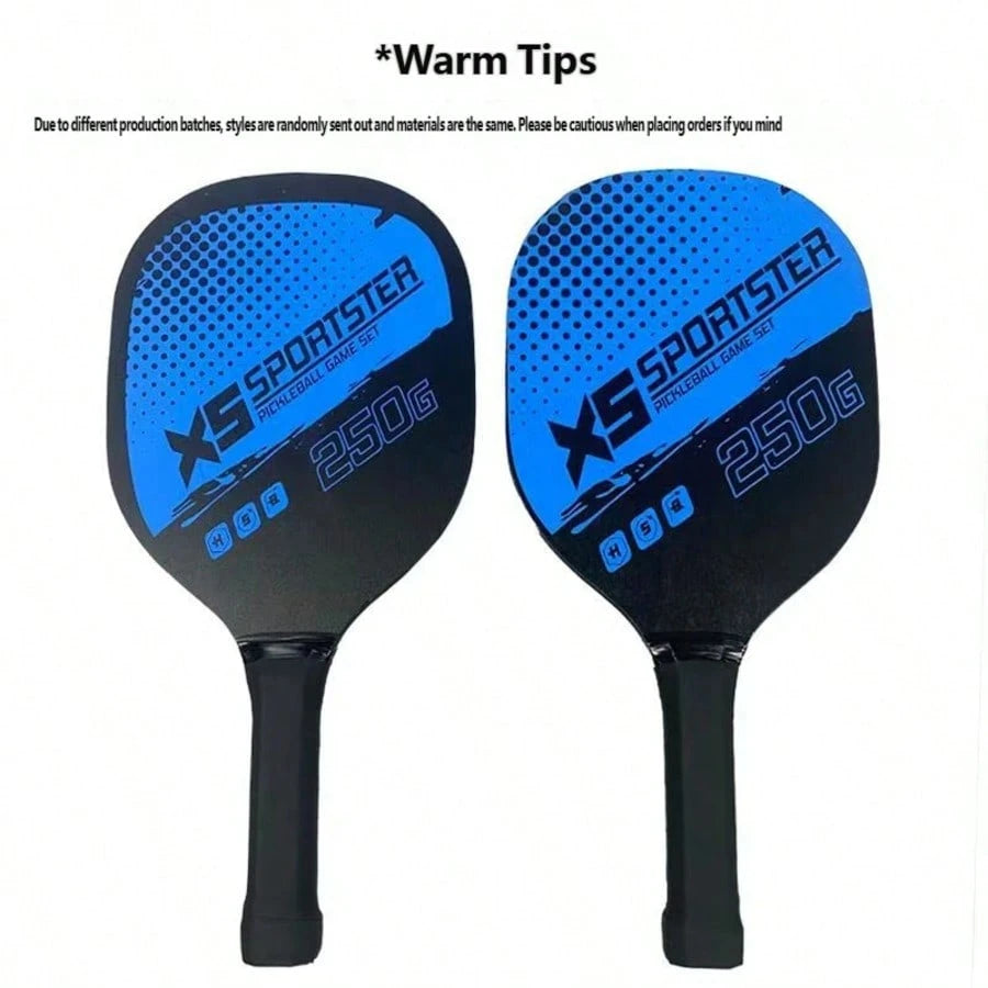 2pcs Pickleball Paddle Set, Includes 4 Pickleballs And Portable Storage Bag, Lightweight Fiberglass Paddles, Comfortable Grip, Suitable For Beginners And Adults Indoor/Outdoor Sports Training Complete