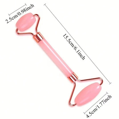 2pcs Pink Heart-Shaped Roller Massager, Suitable For Face And Back Massage, No Battery Required, Fragrance Beauty Device, Facial Massage Tool| Elegant Design| Gua Sha Tool