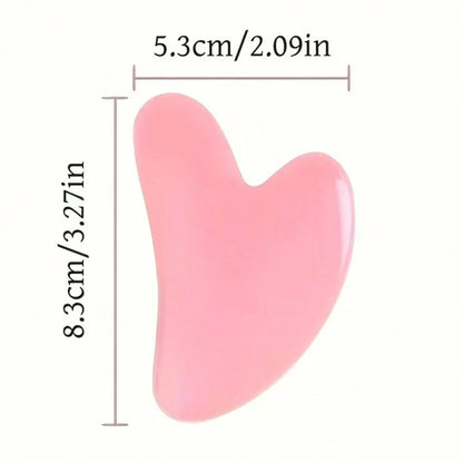 2pcs Pink Heart-Shaped Roller Massager, Suitable For Face And Back Massage, No Battery Required, Fragrance Beauty Device, Facial Massage Tool| Elegant Design| Gua Sha Tool