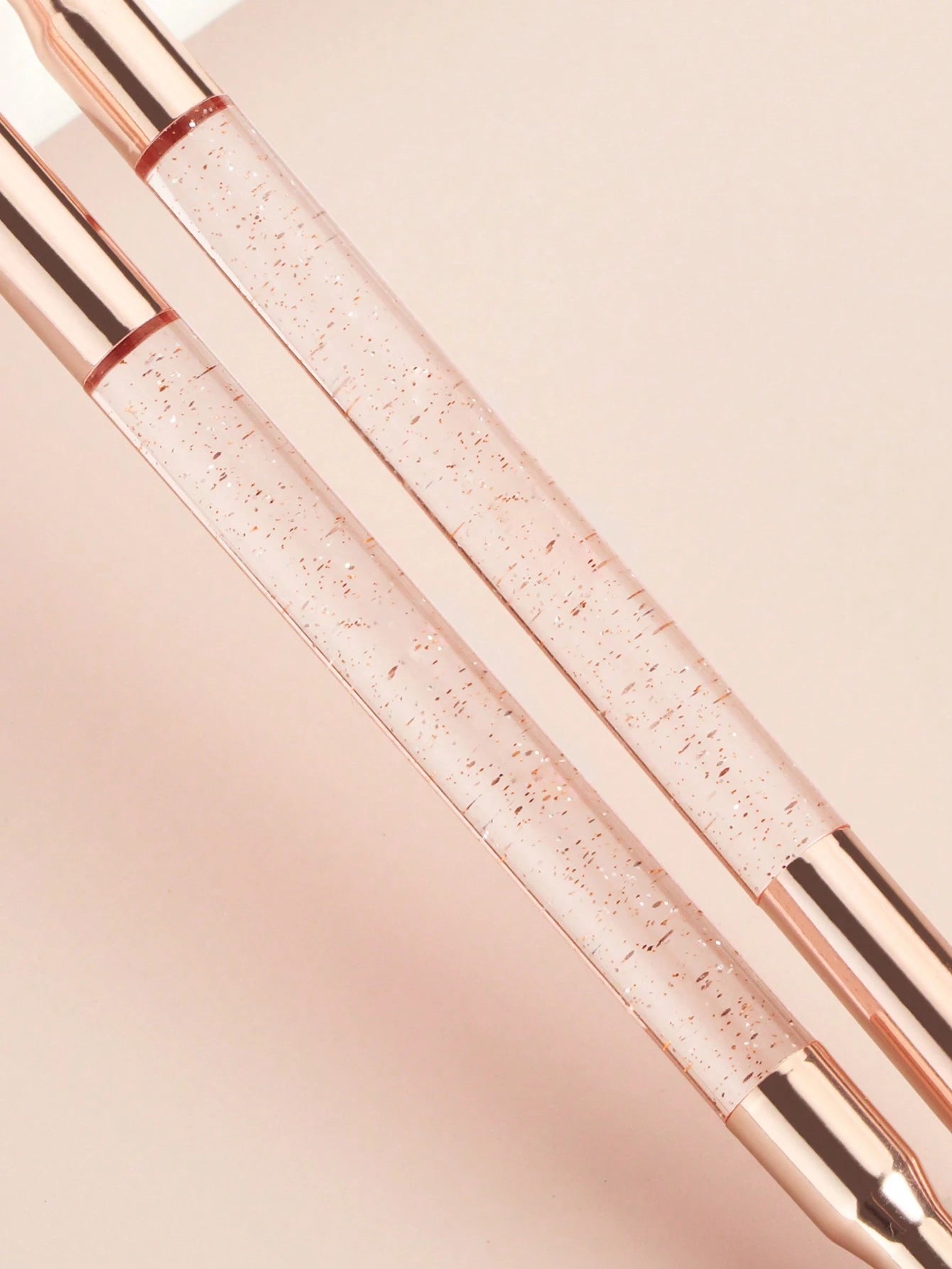 2pcs Pink Transparent Handle Dual-Headed Eyebrow & Eyelash Brush Makeup Tools,Eyebrow Brush,Eyeshadow Brush,Spoolie,Spoolie Brush,Giveaways