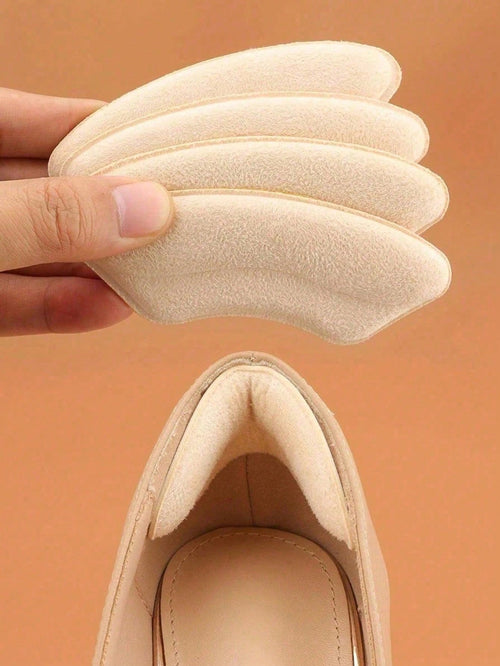 2pcs/Set Anti-Slip Heel Pads, Loafers Heel Grip Magic Tool, Leather Shoes Heel Inserts Half Size, Anti-Slip Lip Print Design, Women's