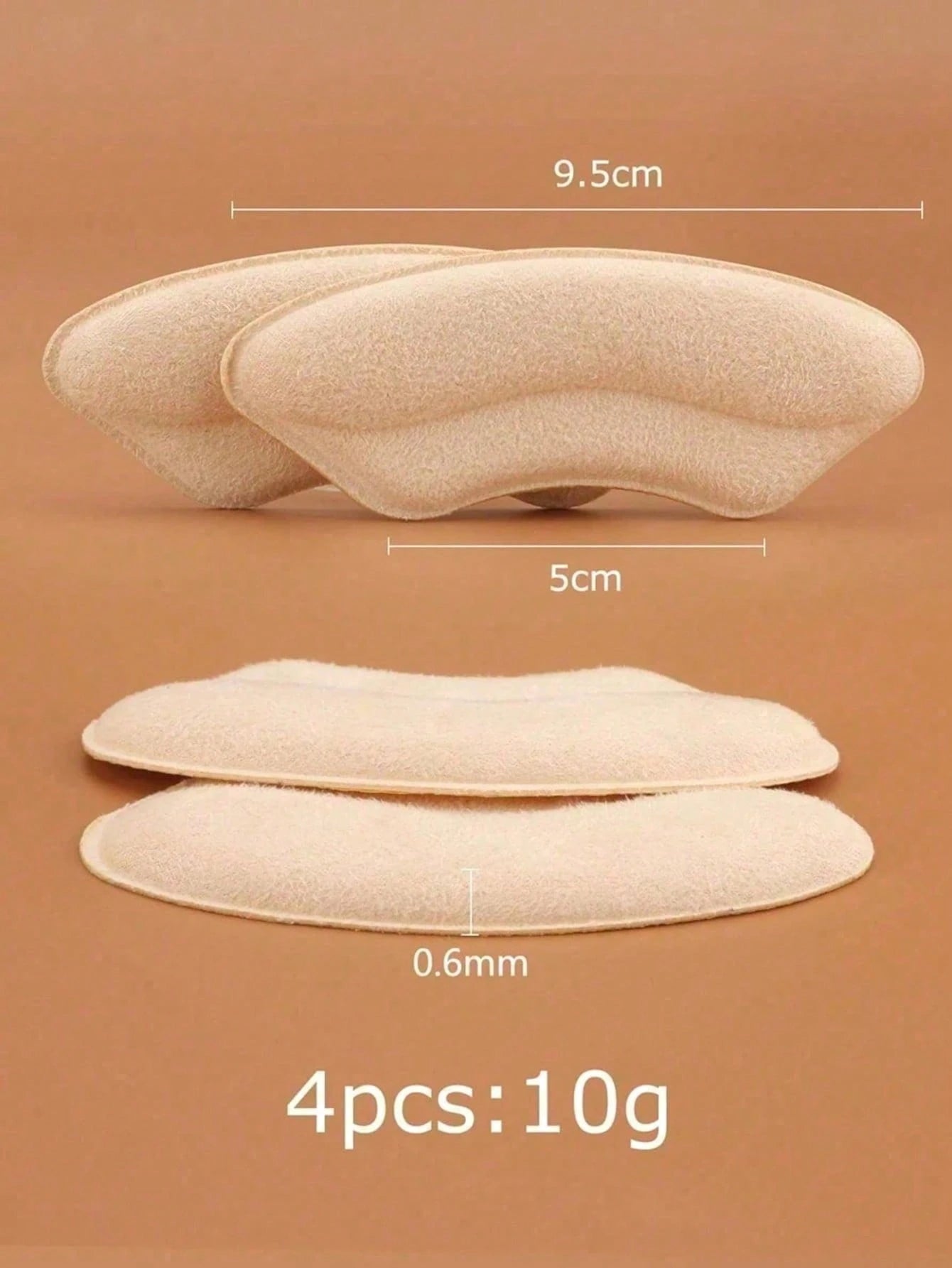 2pcs/Set Anti-Slip Heel Pads, Loafers Heel Grip Magic Tool, Leather Shoes Heel Inserts Half Size, Anti-Slip Lip Print Design, Women's