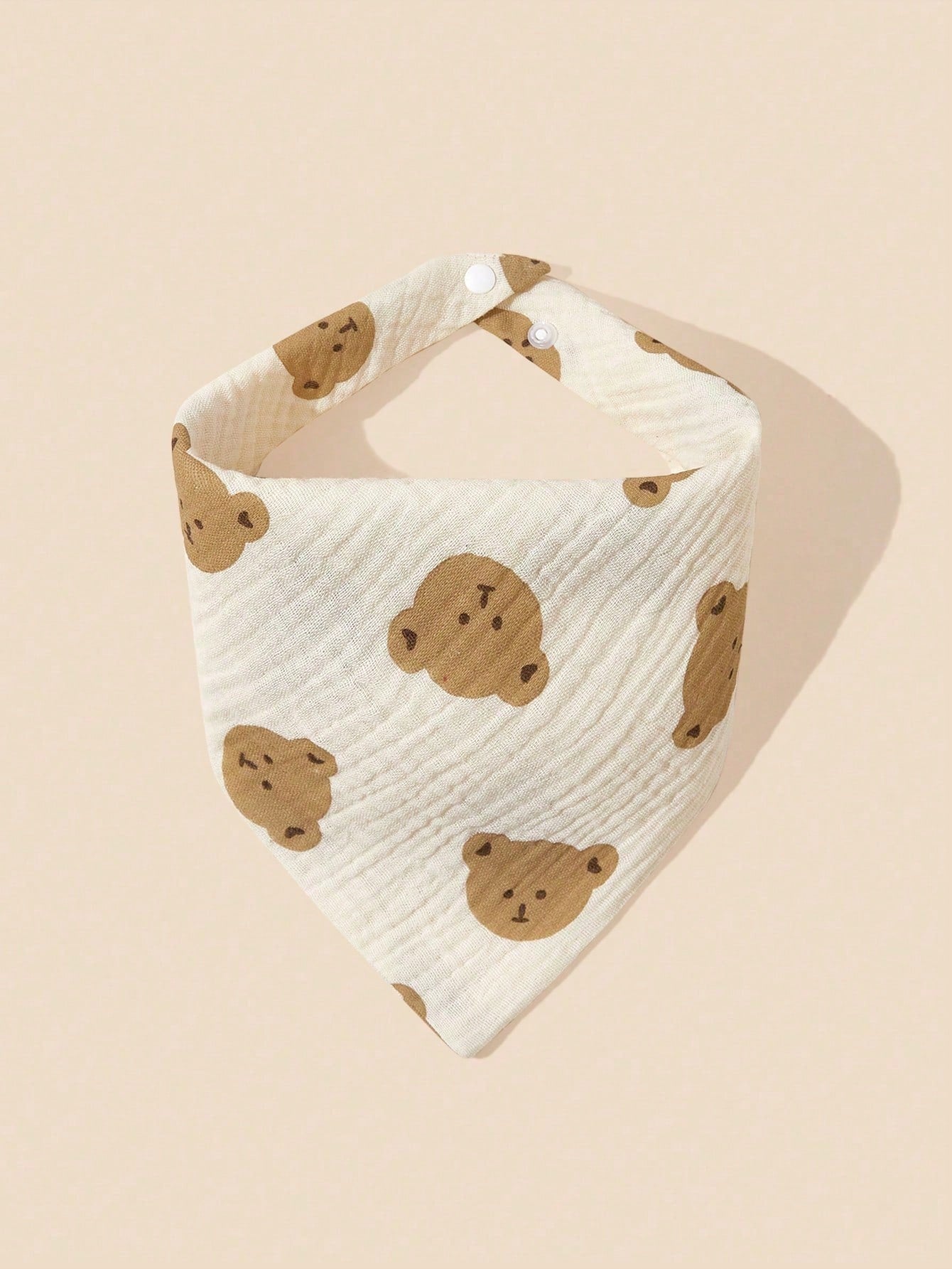2pcs/Set Baby Bib With Little Bear Print