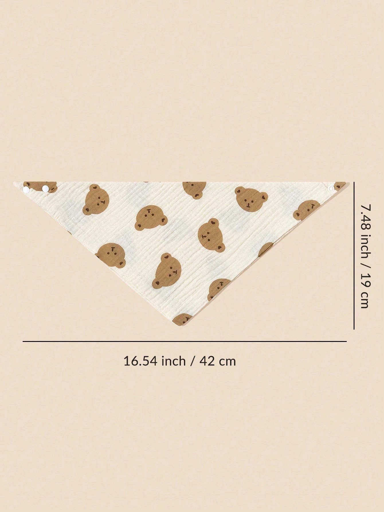 2pcs/Set Baby Bib With Little Bear Print