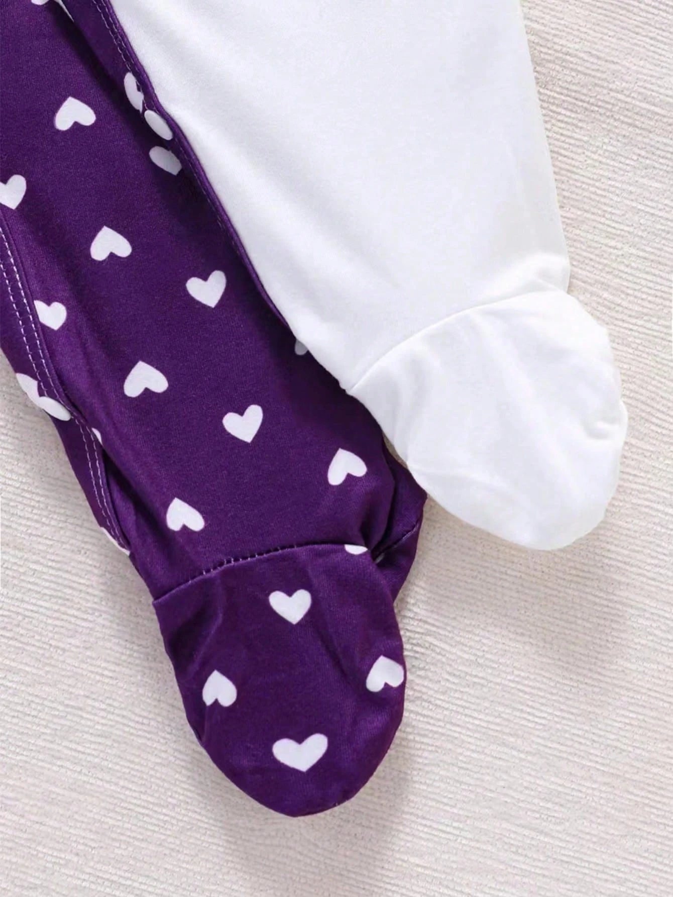 2pcs/Set Baby Girls' Heart & Elephant Print Long Sleeve Romper, All Season