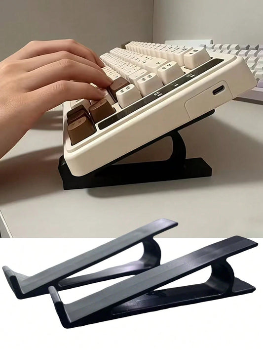 2pcs/Set Minimalist Keyboard Stand, Ergonomic Tilt Angle, Effectively Reduces Hand Fatigue, Sturdy And Stable, Suitable For Remote Workers And Students, Durable Keyboard Holder, Keyboard Stand/Keyboar