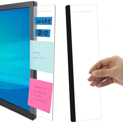 2pcs/Set Office Desk Accessories, Computer Monitor Message Board, Memo Pad Holder, Unisex Home Decor, Cork Board, Pin Board, Vision Board, Back To School