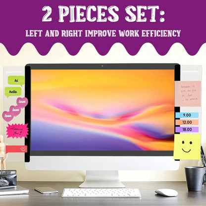 2pcs/Set Office Desk Accessories, Computer Monitor Message Board, Memo Pad Holder, Unisex Home Decor, Cork Board, Pin Board, Vision Board, Back To School