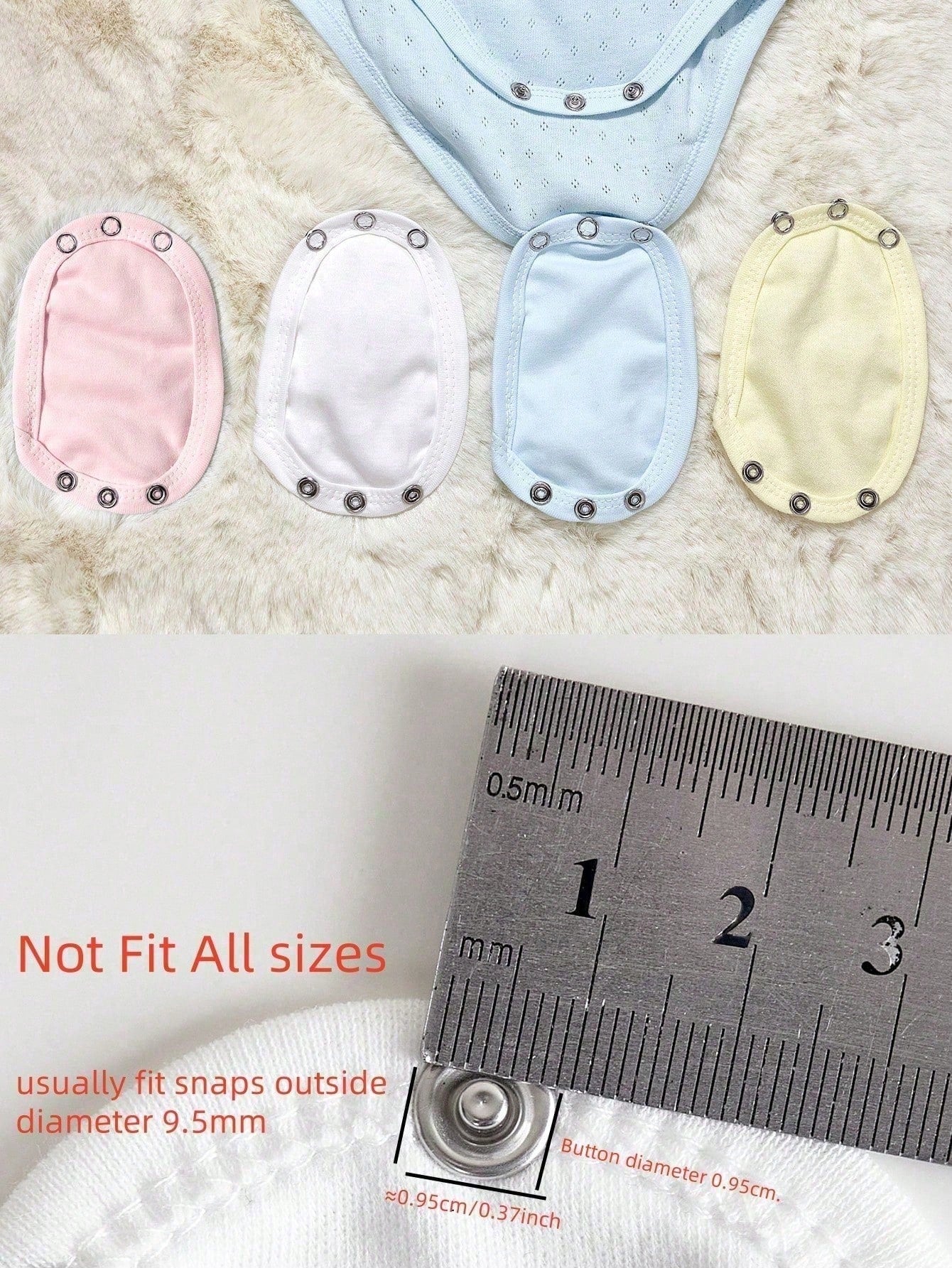 2pcs Single-Layer Fabric Diaper (Thin, Please Note Metal Button Size To Avoid Mismatch) For Baby Crawling Clothes/ Bodysuit/ Jumpsuit Extended Clipsbaby Shower Family Decorations Gifts