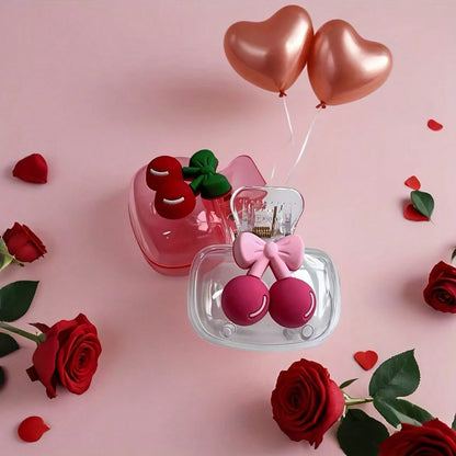 2pcs Strawberry Shaped Toothbrush Holder, Dust-Proof Toothbrush Cover, Cute Strawberry Pattern, White And Pink Color Scheme, Compact And Portable, Easy To Carry, Protects Toothbrush Head, Dual Hole De