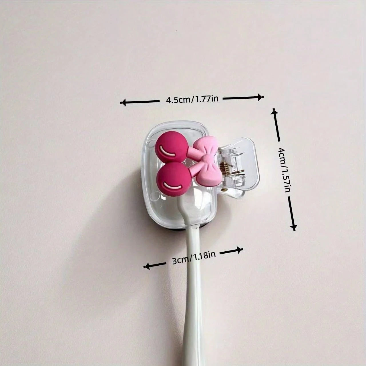 2pcs Strawberry Shaped Toothbrush Holder, Dust-Proof Toothbrush Cover, Cute Strawberry Pattern, White And Pink Color Scheme, Compact And Portable, Easy To Carry, Protects Toothbrush Head, Dual Hole De