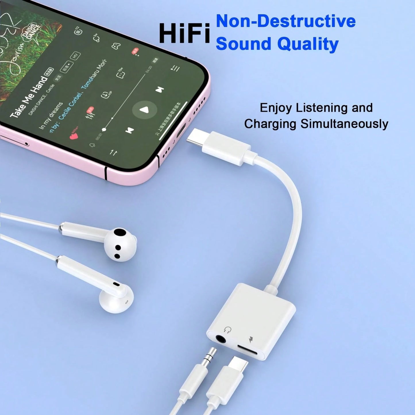 2pcs USB-C To 3.5mm Headphone Jack Adapter, Aux Audio Dongle Cable Compatible With IPhone 16 Pro Max/16 Pro/16 Plus/16/15, S25/S24/S23/S22/S21 Ultra Plus, Series