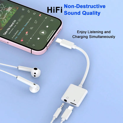 2pcs USB-C To 3.5mm Headphone Jack Adapter, Aux Audio Dongle Cable Compatible With IPhone 16 Pro Max/16 Pro/16 Plus/16/15, S25/S24/S23/S22/S21 Ultra Plus, Series