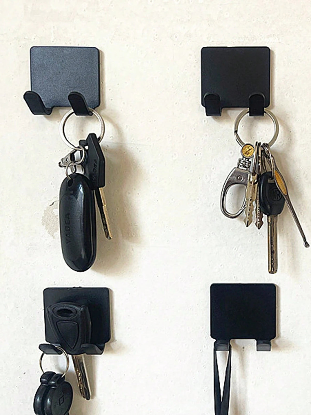2pcs Wall Mounted Shaver Holder, Key Rack With Adhesive Strips, Reusable Self-Adhesive Hooks, Multipurpose Bathroom Kitchen Hooks, Bathroom Accessories Bathroom Accessories Bathroom Tools