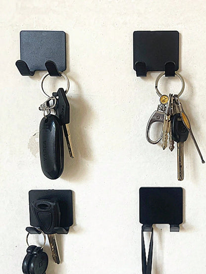 2pcs Wall Mounted Shaver Holder, Key Rack With Adhesive Strips, Reusable Self-Adhesive Hooks, Multipurpose Bathroom Kitchen Hooks, Bathroom Accessories Bathroom Accessories Bathroom Tools