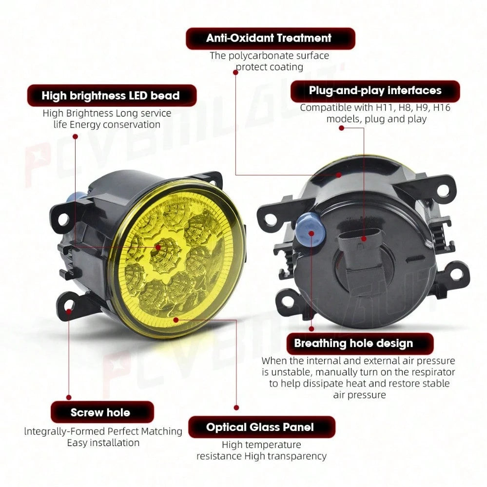 2x Fog Light Driving Lamp H11 110W Fit For 2014 Kia Soul Hatchback 4-Door 1.6L