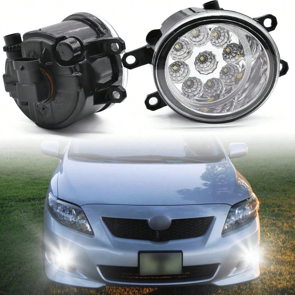 2X Front LED Fog Lights Lamp DRL For Corolla 2009 2010 2011 2012 2013