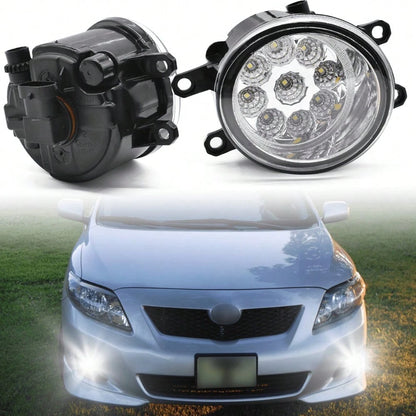2X Front LED Fog Lights Lamp DRL For Corolla 2009 2010 2011 2012 2013