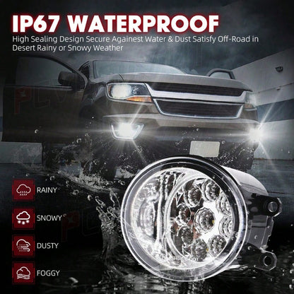 2X Front LED Fog Lights Lamp DRL For Corolla 2009 2010 2011 2012 2013