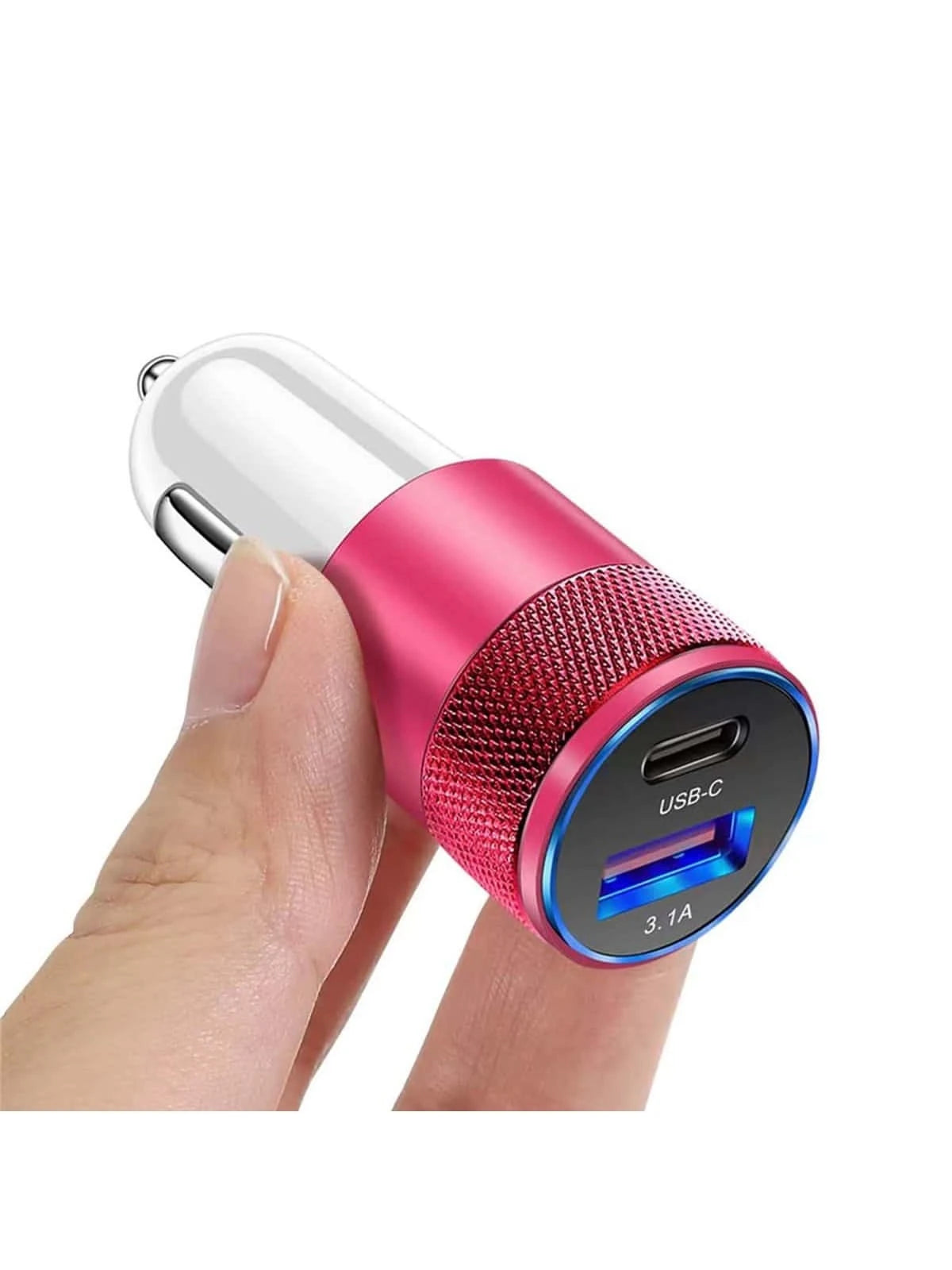 3.1a Pd Car Charger, White Rose