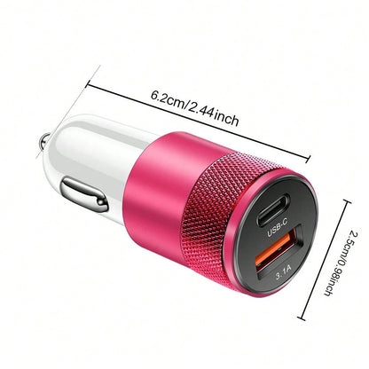 3.1a Pd Car Charger, White Rose