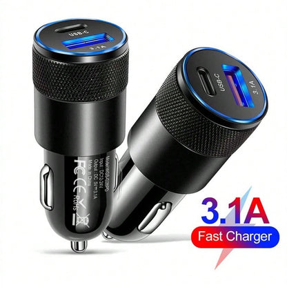 3.1a Pd Car Charger, White Rose