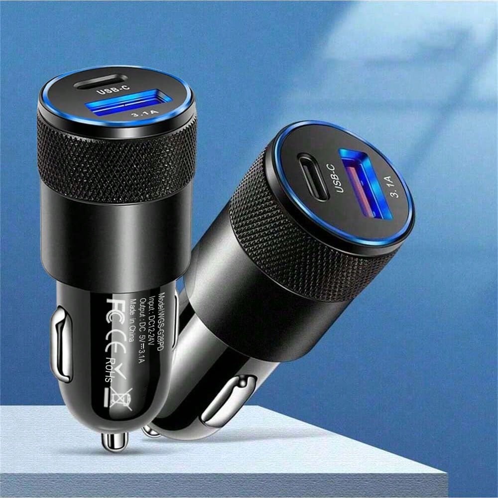 3.1a Pd Car Charger, White Rose