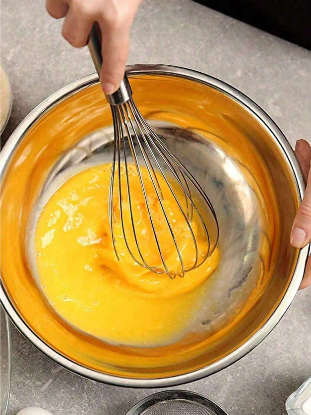 3/1pcs Stainless Steel Egg Beater Set- Manual Kitchen Mixer, Suitable For Beating, Whipping, Mixing- Enhanced Durability Bubble Egg Beater Set, Easy To Clean, Ergonomic Design- No Batteries Require