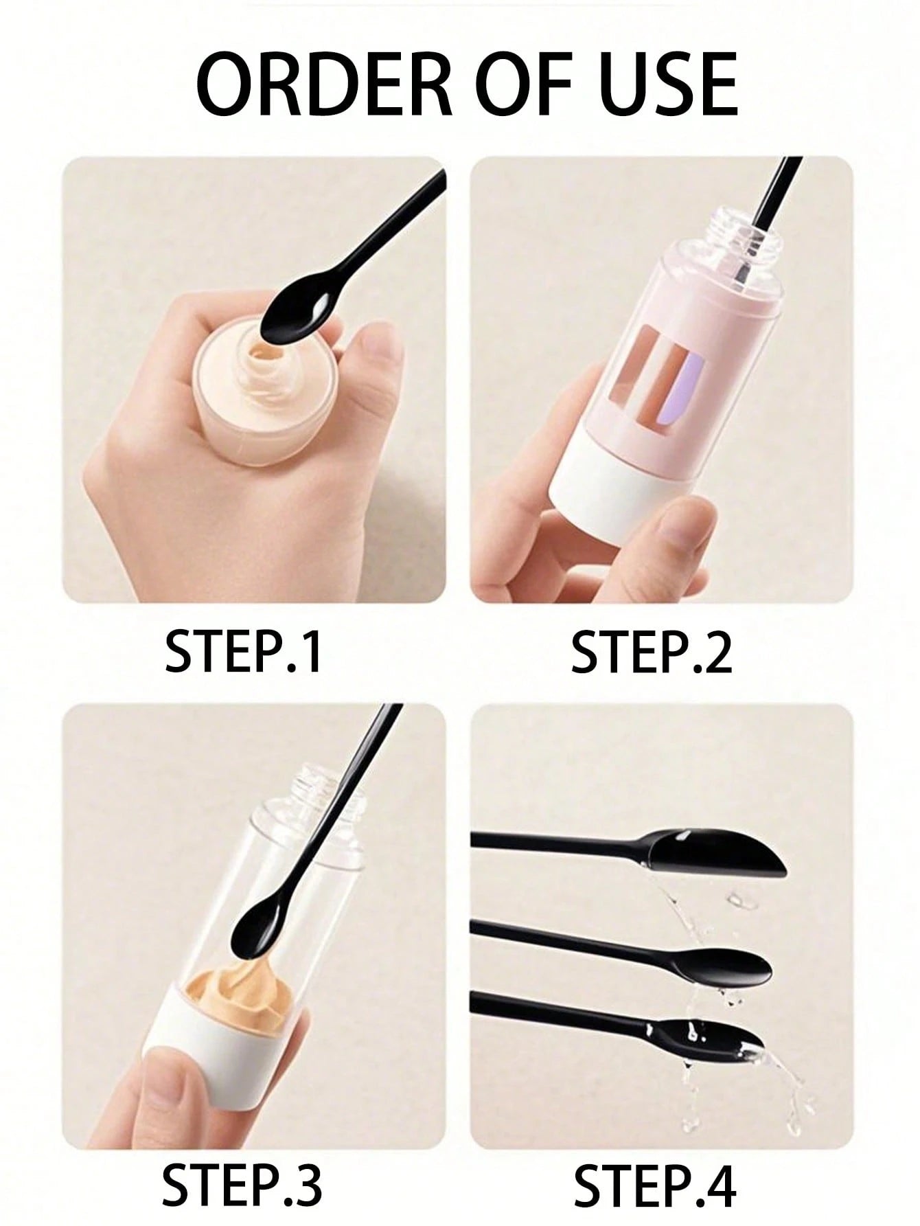 3/2/1-Pack Silicone Empty Bottle Spatula, Spoon, Shower Gel Spatula For Mixing Liquid, Cream Or Flawless Powder Cosmetics, Cosmetic Bottle And Jar Scraper Cosmetic Tools Mini Scraper Set,Remove Every