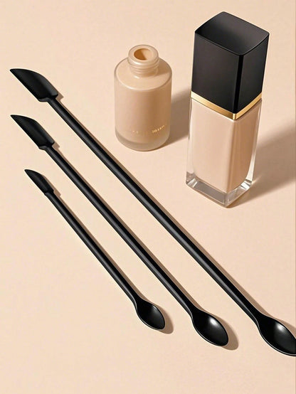 3/2/1-Pack Silicone Empty Bottle Spatula, Spoon, Shower Gel Spatula For Mixing Liquid, Cream Or Flawless Powder Cosmetics, Cosmetic Bottle And Jar Scraper Cosmetic Tools Mini Scraper Set,Remove Every