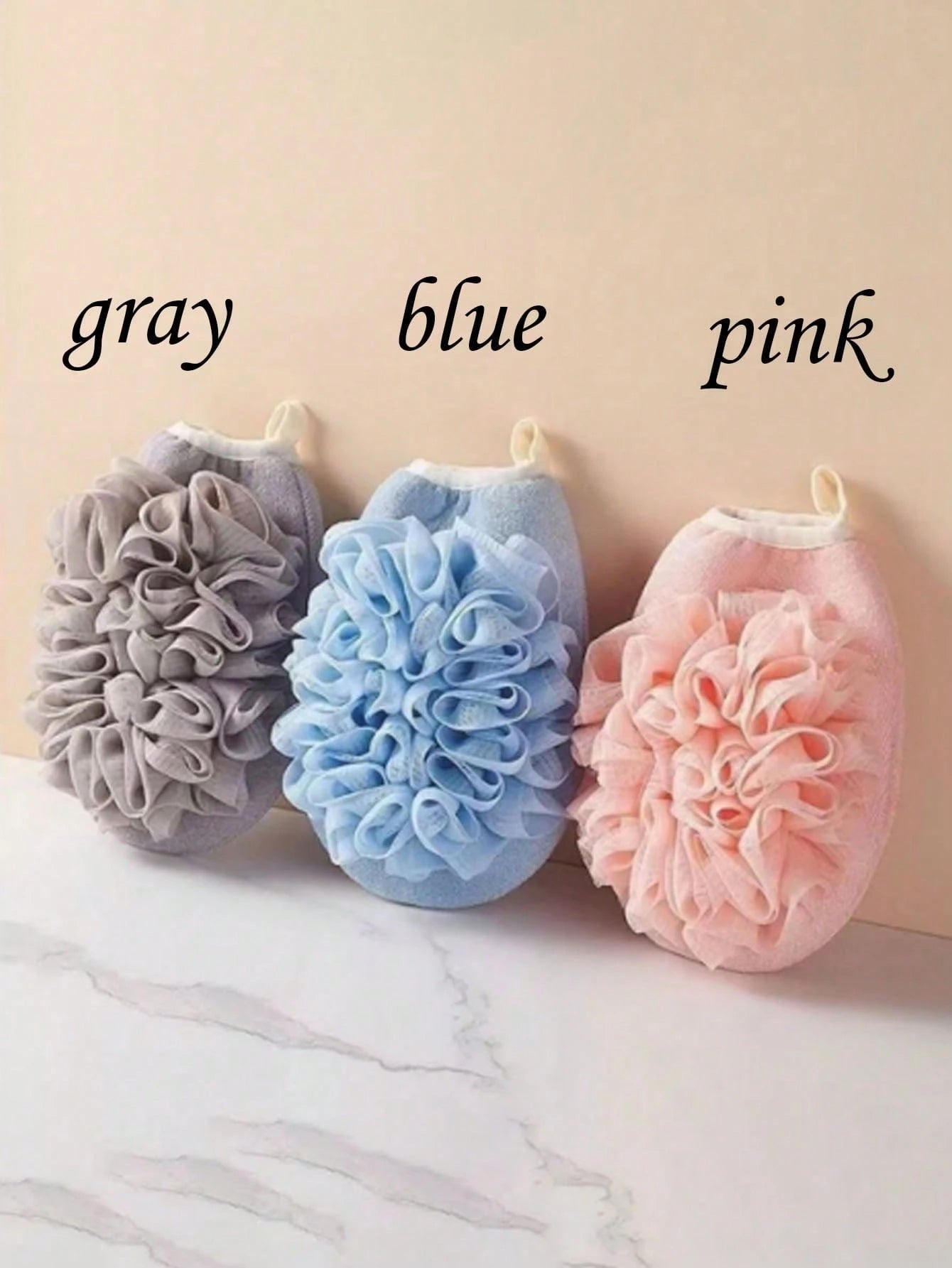 3/2/1pc Double-Sided 2-In-1 Bath Scrubbing Gloves, One Side Foaming Bath Sponge, One Side Exfoliating Scrubbing Cloth, Gentle On Skin For Home Bathing, Built-In Bath Sponge Scrubbing Gloves, Suitable