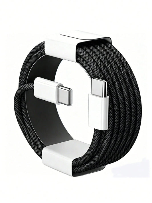 3.3/6.6/10ft Nylon Braided USB-C To Type-C Charging Cable, 60W~18W Fast Charging, Compatible With IPhone 17/16/15/Pro/Pro Max,/Android Phones, Suitable For Indoor/Outdoor/Travel And Car