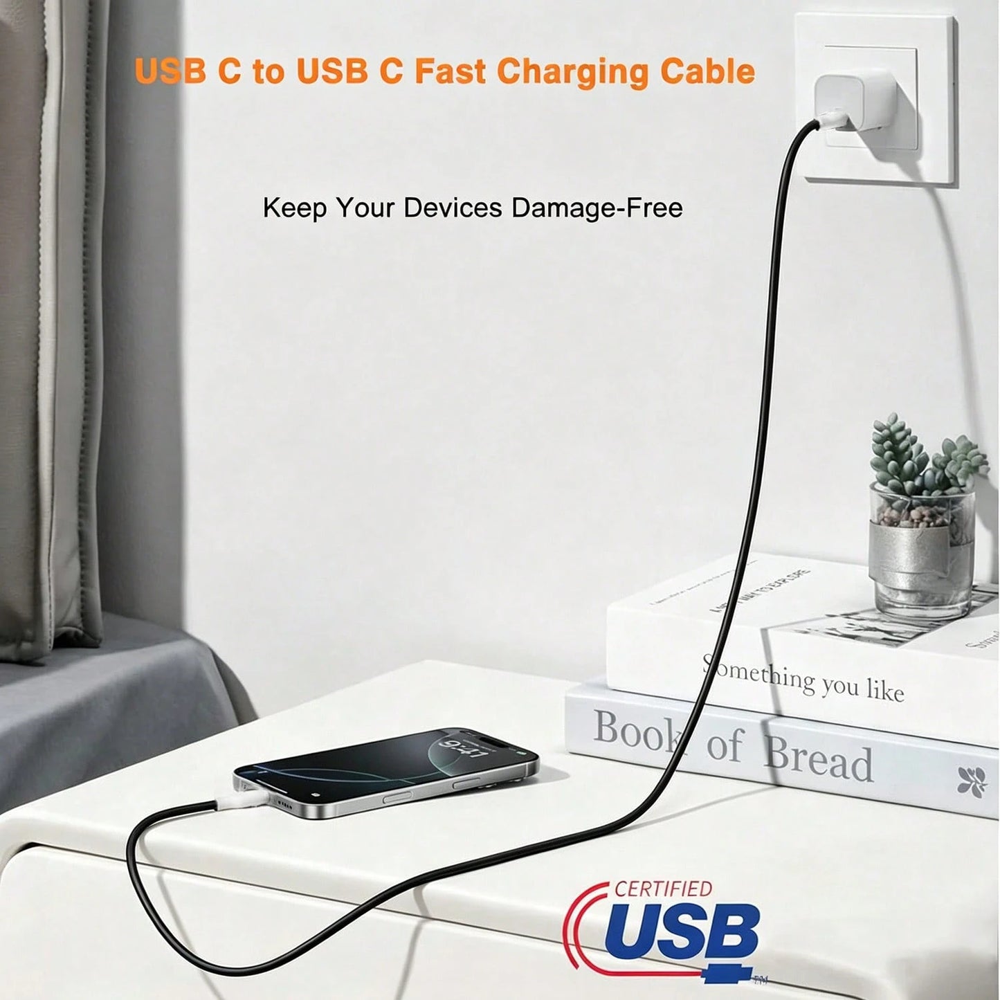 3.3/6.6/10ft Nylon Braided USB-C To Type-C Charging Cable, 60W~18W Fast Charging, Compatible With IPhone 17/16/15/Pro/Pro Max,/Android Phones, Suitable For Indoor/Outdoor/Travel And Car