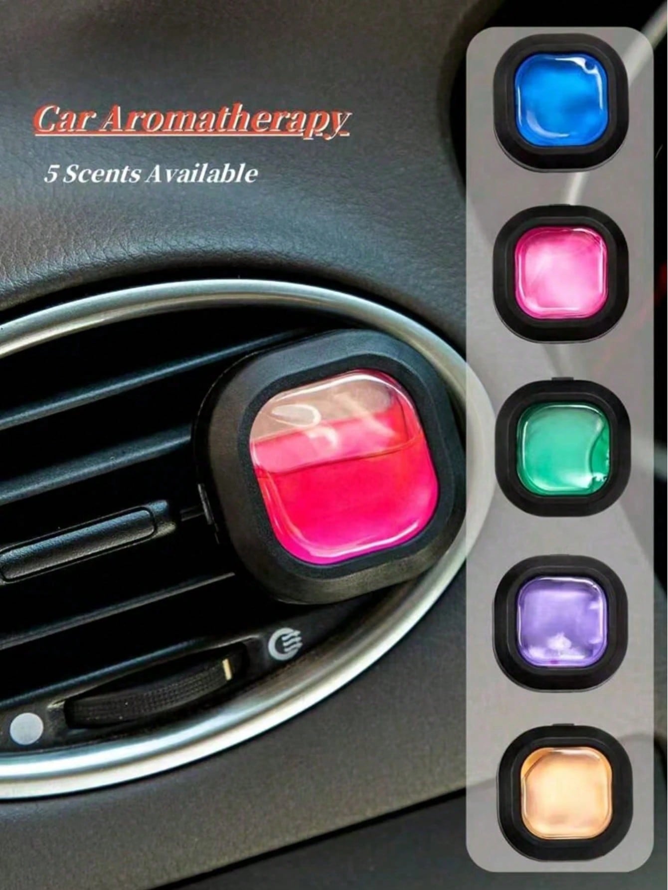 3/6/12pcs Portable Car Diffuser, Car Air Freshener, Keeps Car Interior Fresh, Aromatherapy, 5 Scent Options. Suitable As Birthday, New Year Gift, For Women, Home Decor, Men, Wedding, Etc.