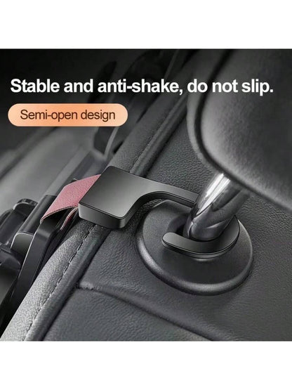 3-In-1 Car Seat Headrest Hanger, Backseat Headrest Hook, Car Phone Holder, And Foldable Cup Holder- Car Interior Accessories