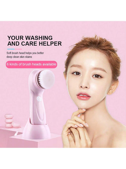 3 In 1 Electric Facial Cleanser Multi-Functional Rotating Massage Face Brush Blackheads Pore Cleansing Face Washer 450mAh