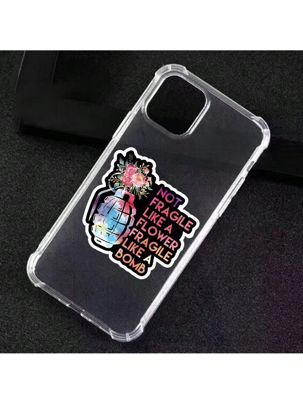 3-Inch "Not Fragile Like A Flower, Fragile Like A Bomb Sticker- And Empowering Vinyl Sticker For Laptops, Notebooks, Water Bottles, Personal Spaces, Office Desks, And Activist Corners| Great For Fem