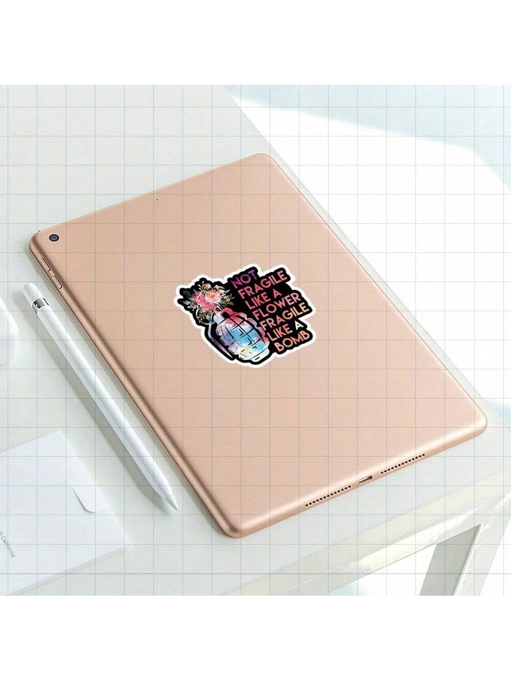 3-Inch "Not Fragile Like A Flower, Fragile Like A Bomb Sticker- And Empowering Vinyl Sticker For Laptops, Notebooks, Water Bottles, Personal Spaces, Office Desks, And Activist Corners| Great For Fem