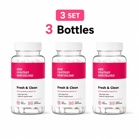 3 PCS Her Box- Boric Acid PH Balancing Vaginal Suppository (60 Count, For Women, Free Shipping, Dietary Supplement