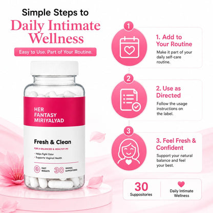 3 PCS Her Box- Boric Acid PH Balancing Vaginal Suppository (60 Count, For Women, Free Shipping, Dietary Supplement