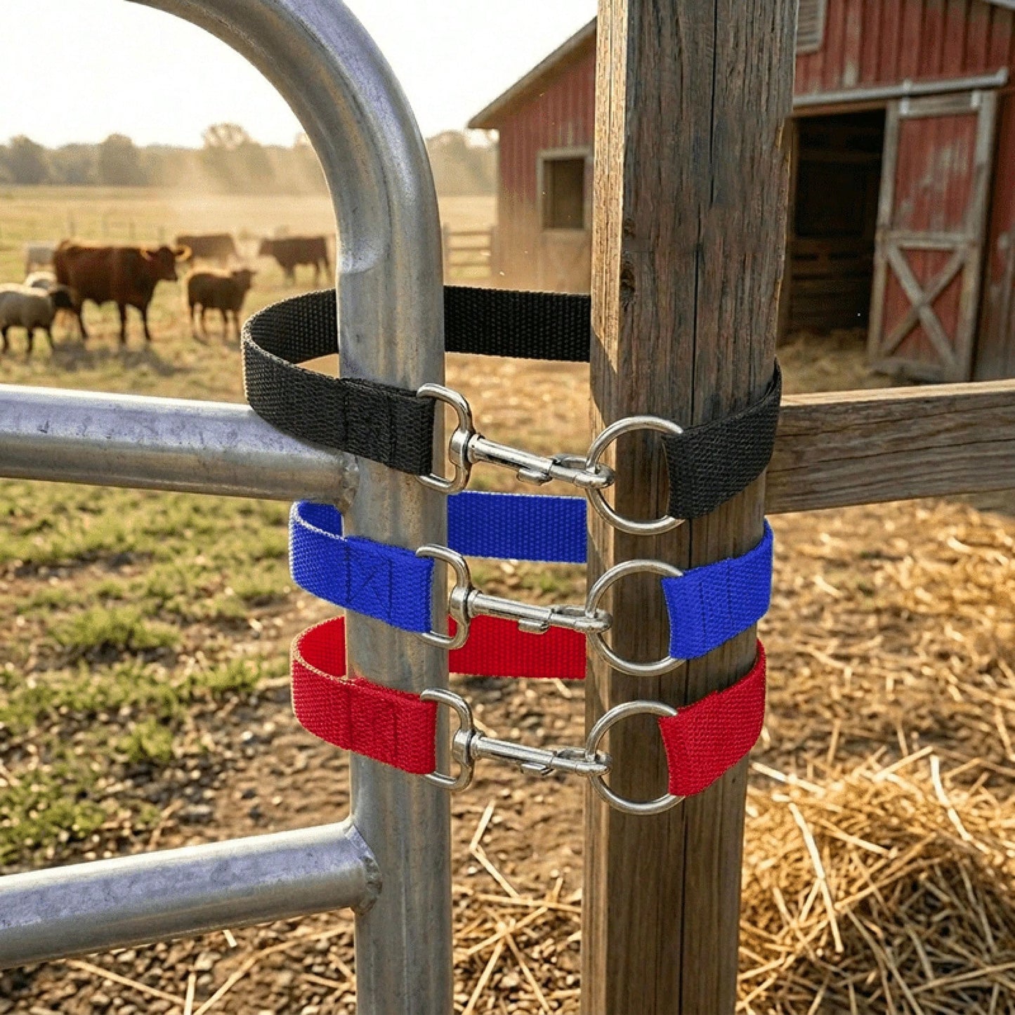 3 Simple Barn Door Locks, Simple Ranch Door Clasps, Single-Loop Rope Door Clasps, For Securing Horse Fences And Fixing Cow And Sheep Corral Doors- 50cm In Length, Suitable For Most Doors
